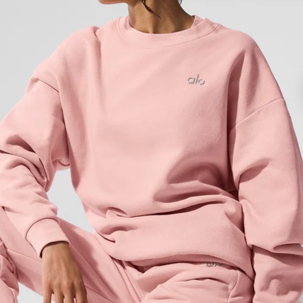 ALO Yoga Pink Crewneck Sweatshirt